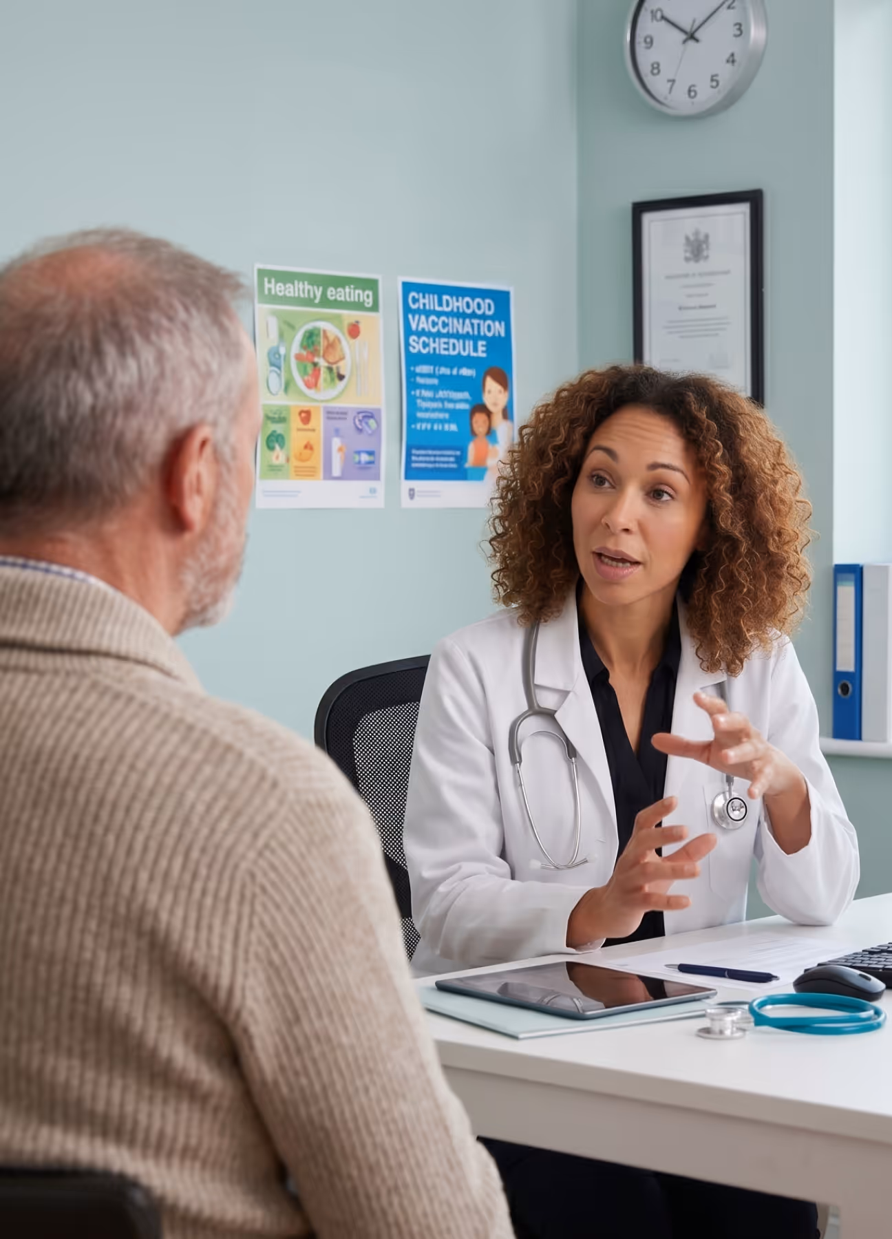 Patient reviewing a summary of their GP appointment on a phone